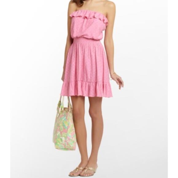 Lilly Pulitzer | Vinita Strapless Polka Dot Dress Size Small - Picture 7 of 7